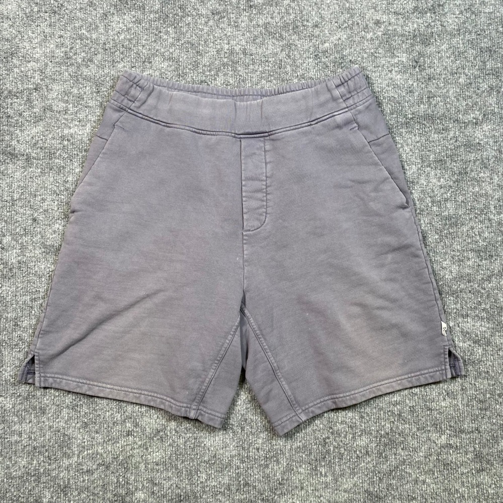 On Running Mens Sweat Shorts Grey Purple Cotton French Terry Size Medium M